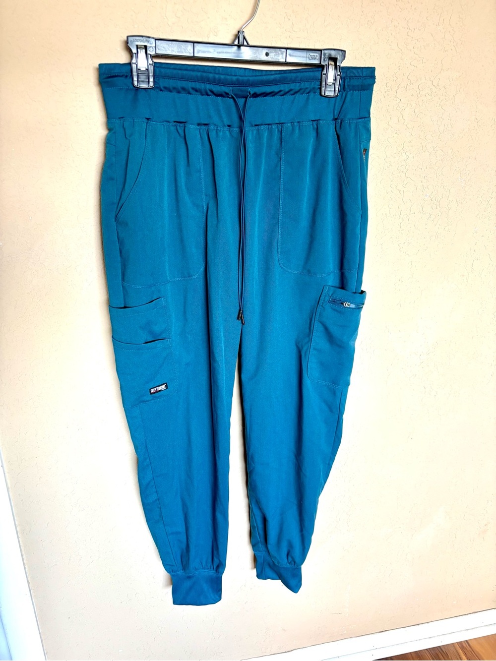 Grey's Anatomy Barco Teal Medical Scrub Bottom pants spandex stretch size M